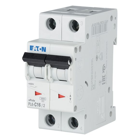 INTR AUT 2P 16A EATON ME286567 PL6-C16/2