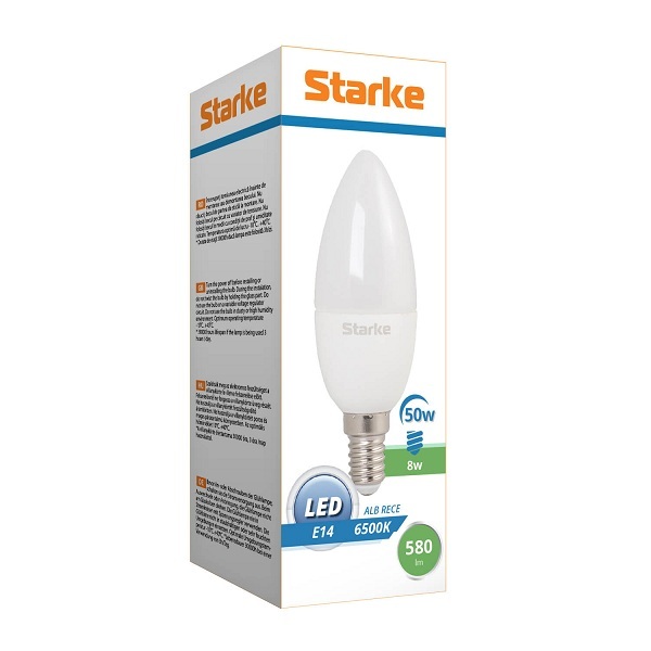 BEC LED LUMANARE 8W B37 6500K E14 STARKE ST00803