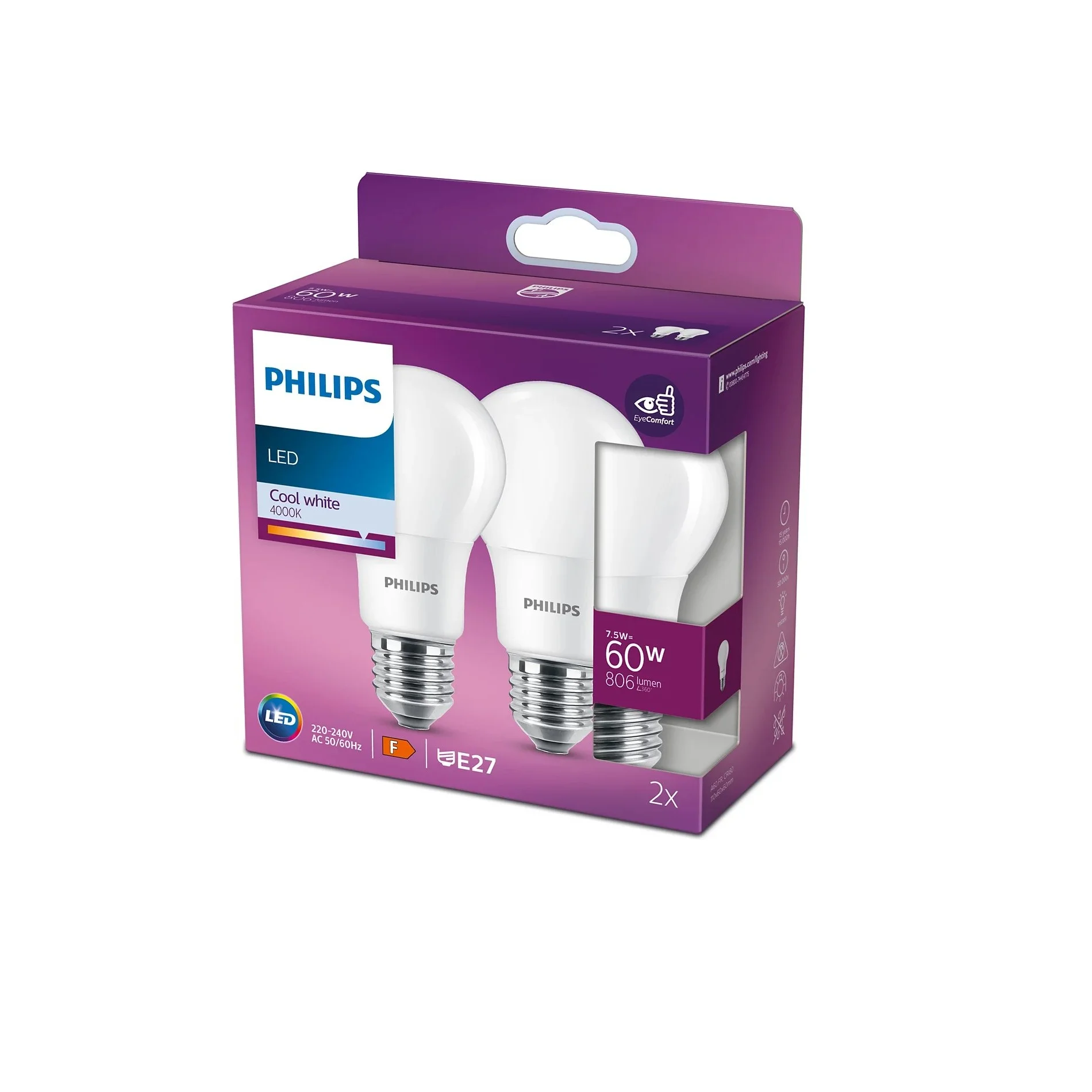 BEC LED 7,5W/865 E27 SET 2 BUC PH