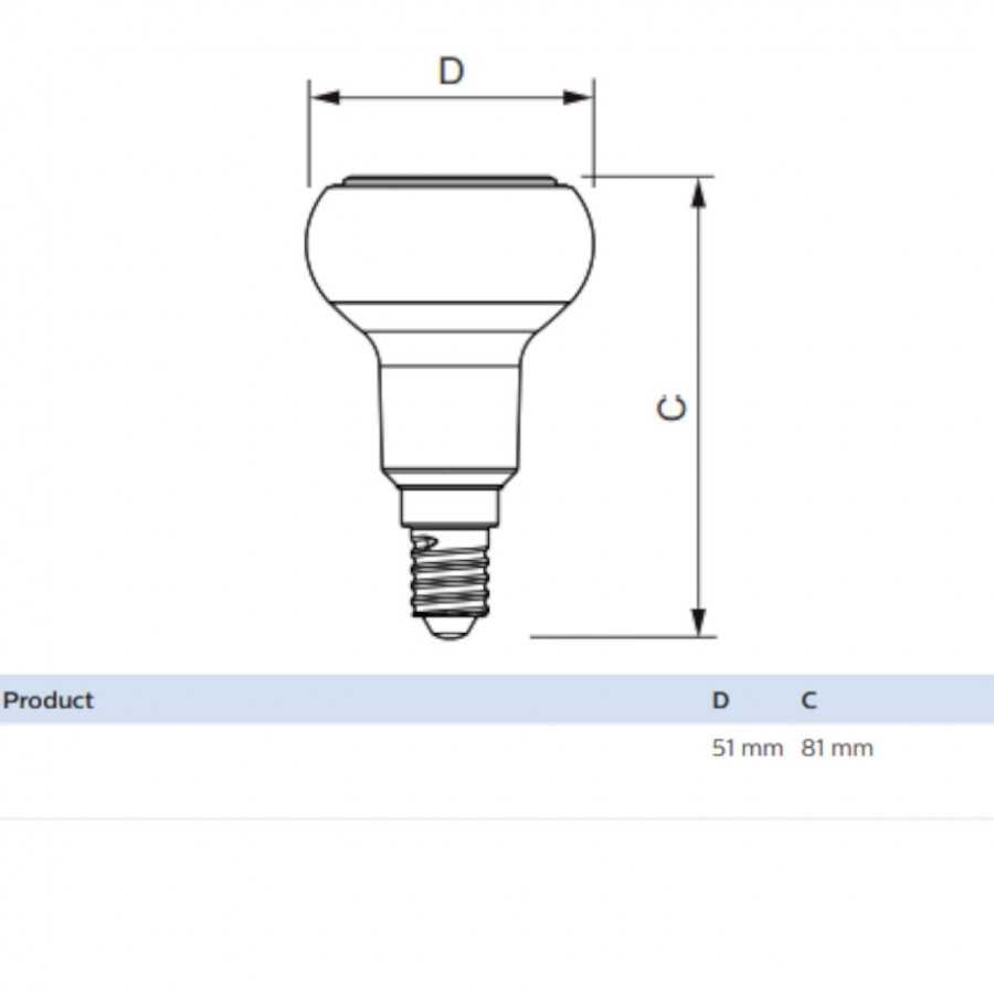 BEC LED R50 2.9-40W 827 TV IN